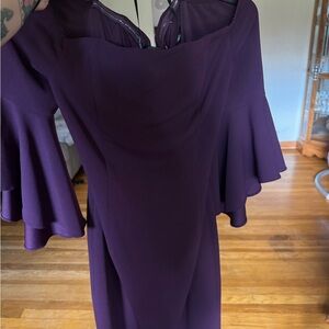 Calvin Klein Purple Off-Shoulder Dress